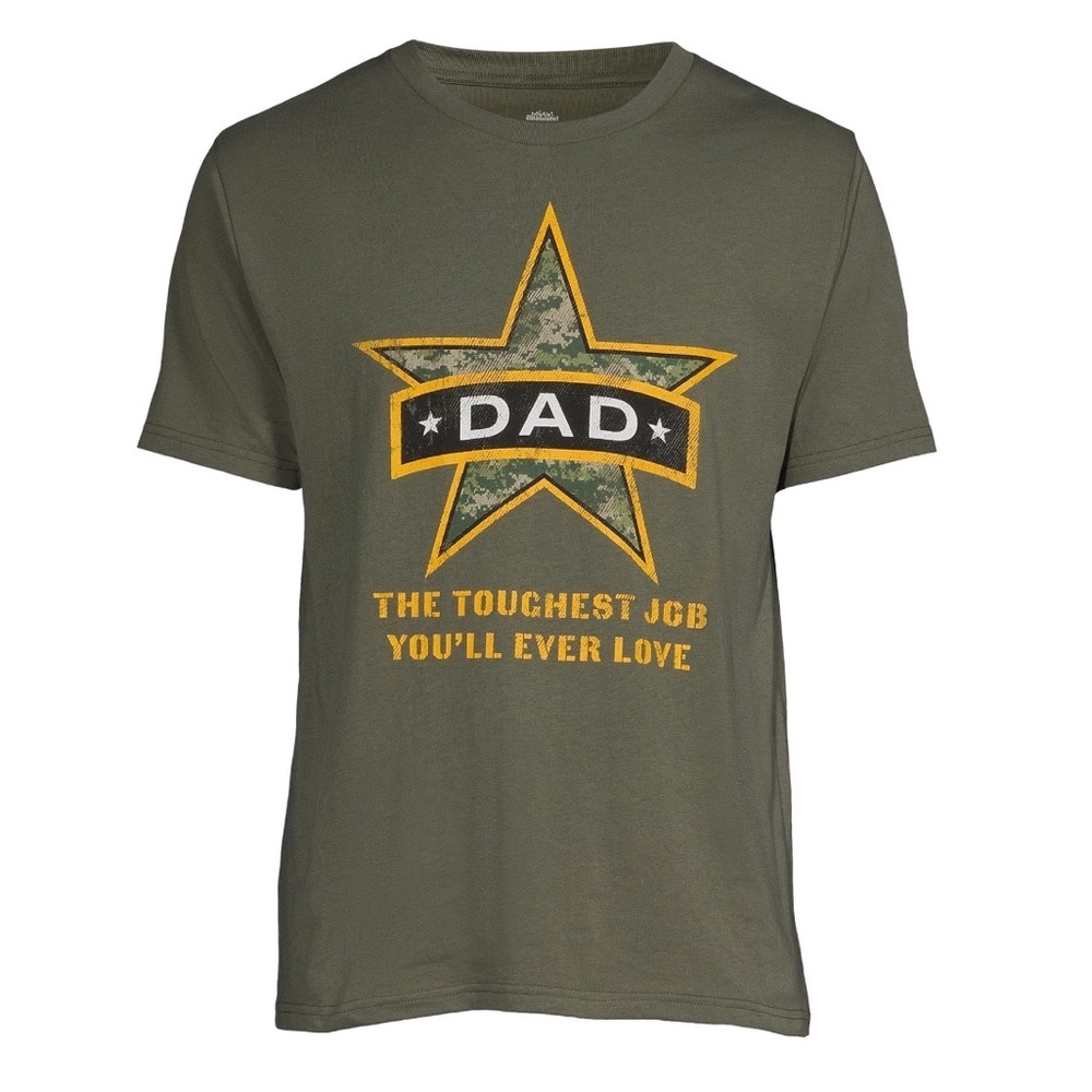 Father's Day Army Dad Men's Graphic Tee, Size S